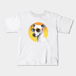 Cute Whippet Wearing Sunglasses Kids T-Shirt